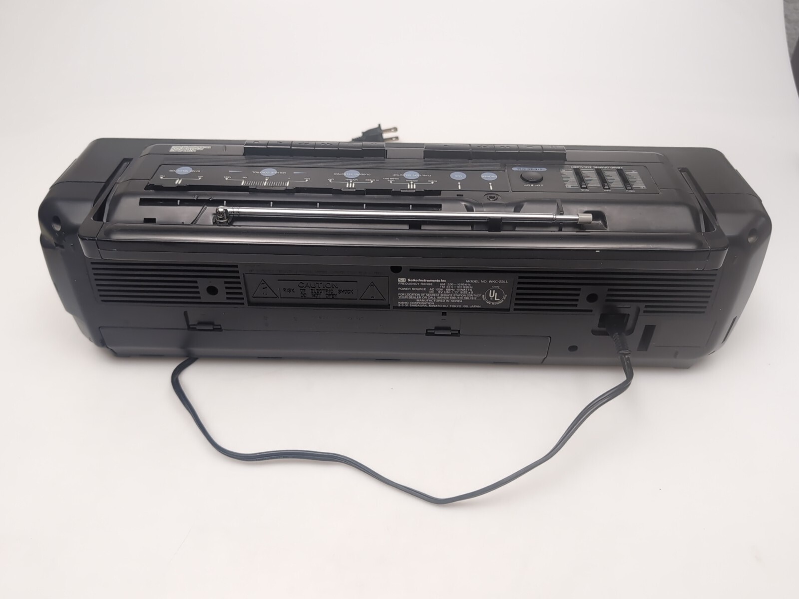 Seiko Instruments Inc WKC-23LL Dual Cassette Radio Boombox Digital Tuner 