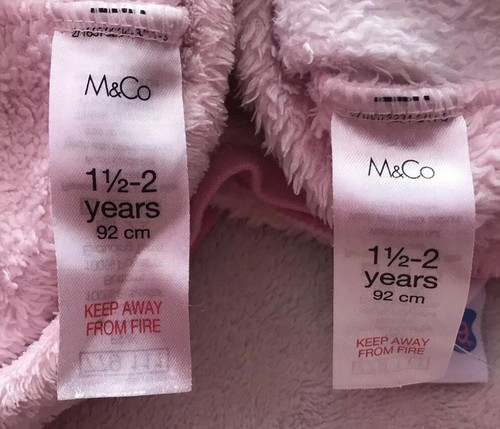 Gorgeous Pair Of Fleece Peppa Pig Pyjamas M&Co. Size 18-24 Months - Picture 6 of 6
