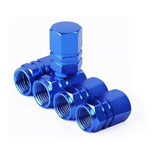 4pcs Aluminium Car Tire Valve Caps Tyre Valve Stem Cover Air Dust Wheel Rim Caps - Picture 13 of 22