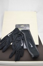 NEW Nike Dri-Fit Running Womens Size XS/S Black Anthracite Headband  Glove Set