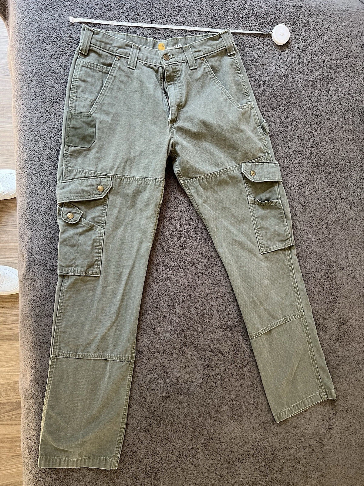 Pantalon homme Carhartt double genou cargo olive 32x34 vintage Supreme Levi Crye