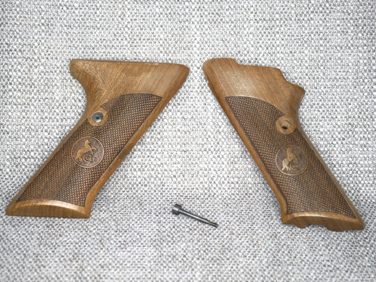CUSTOM MADE WALNUT COLT WOODSMAN .22 GRIPS 