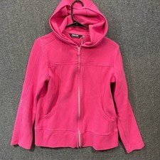 Kirkland Signature Knit Full Zip Hooded Jacket Size M Pink Long Sleeve