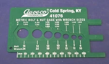 METRIC THREAD PITCH BOLT and NUT GAUGE SIZE CHECKER MM