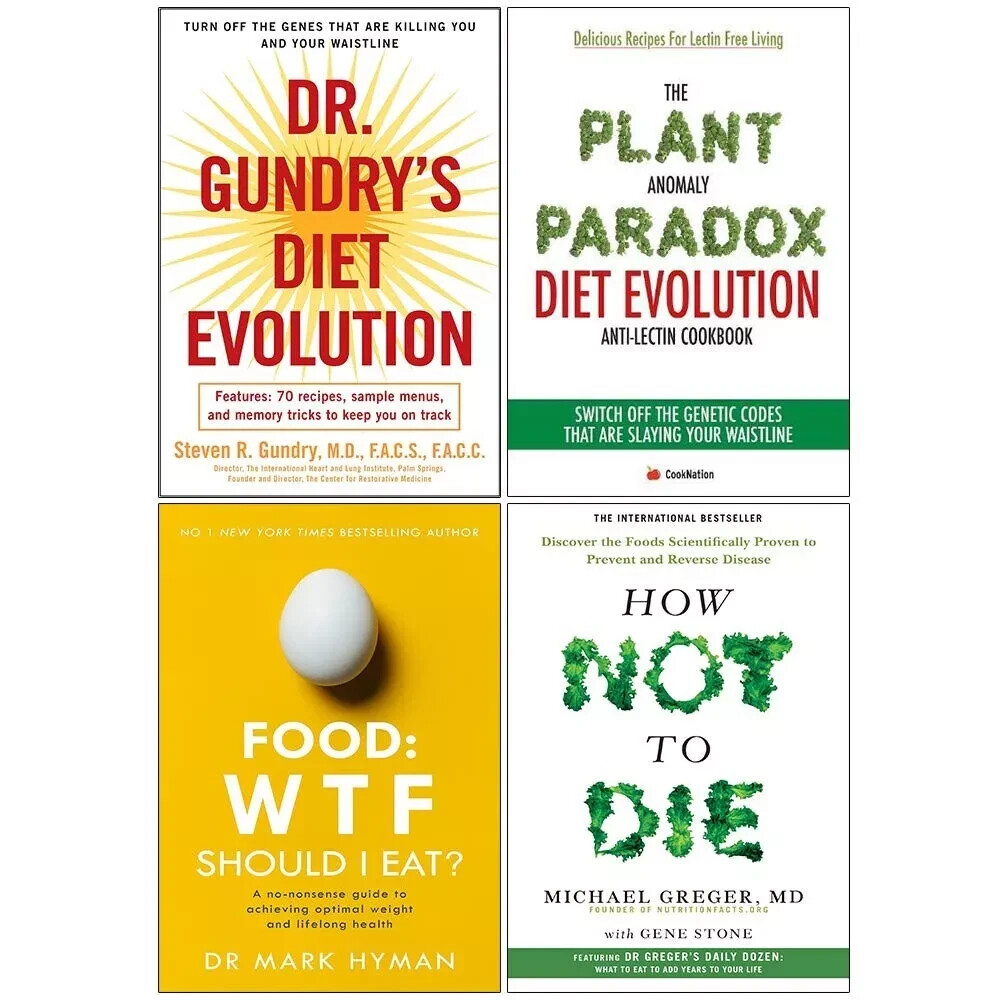 Dr Gundry Diet Evolution,Plant Anomaly,Food Wtf Should, How Not To Die 4 Books