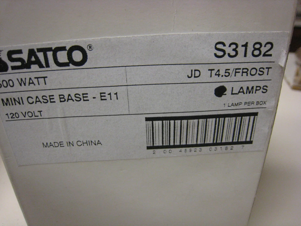 2 yes 2 Satco S3182 120V 500-Watt T4 E11 Base Light Bulbs Frosted FREE SHIPPING - Image 4 of 4