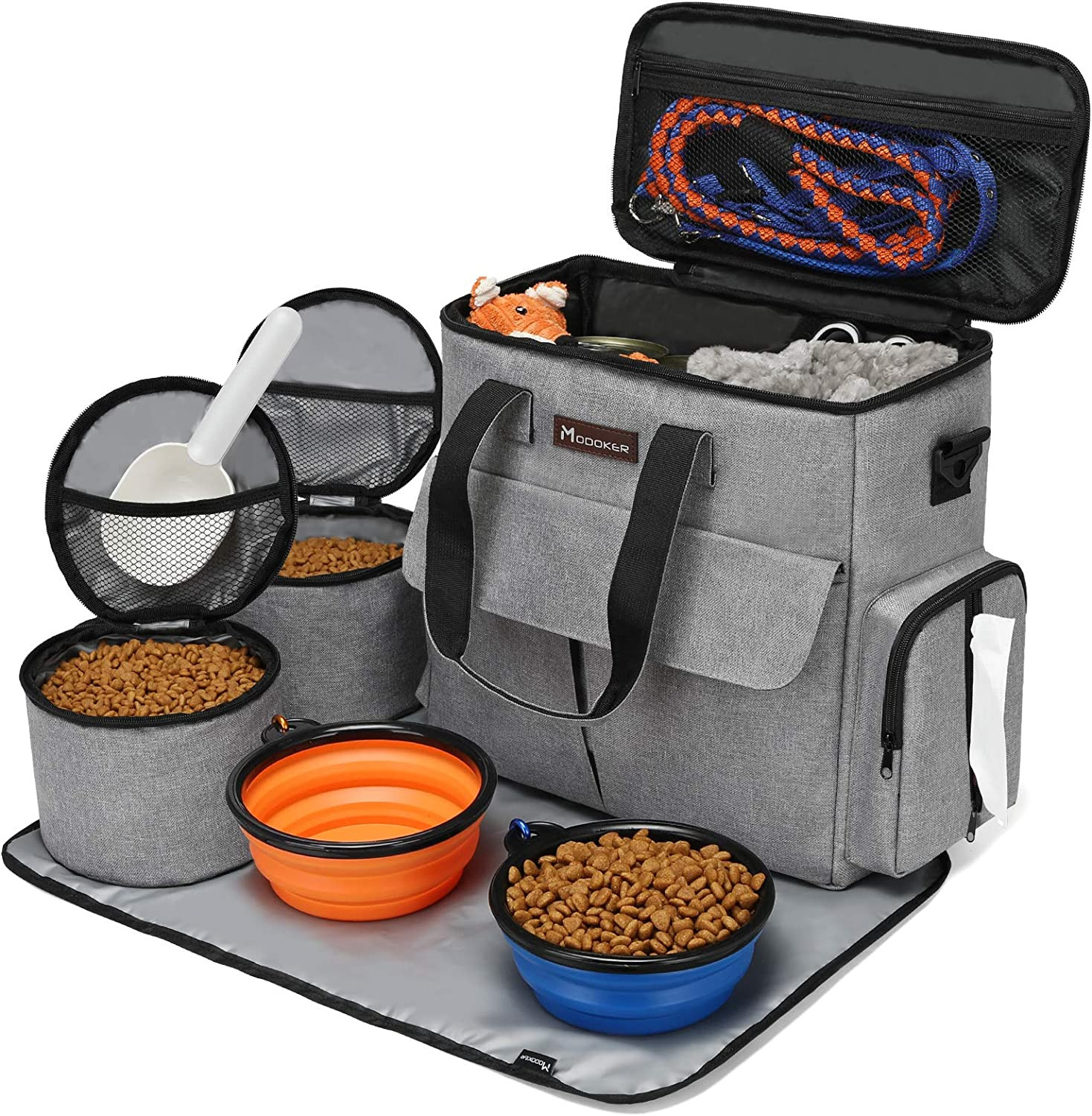 "Ultimate Pet Travel Kit: All-in-One Organizer for Dogs and Cats - Includes Food