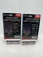 (2) Ultra Pro Postcard Soft Sleeves 100ct Ultra Clear Free Shipping!