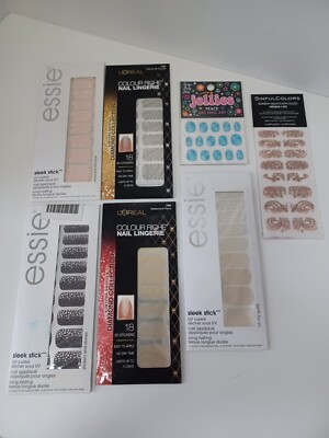 NEW LOT of Essie Loreal Nail 3D stickers appliques UV cured Nail Art