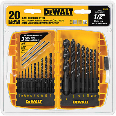 DEWALT DW1177 Bohrer-Bit-Set, 20-teilig, HSS, Schwarzoxid - Bild 2 von 3