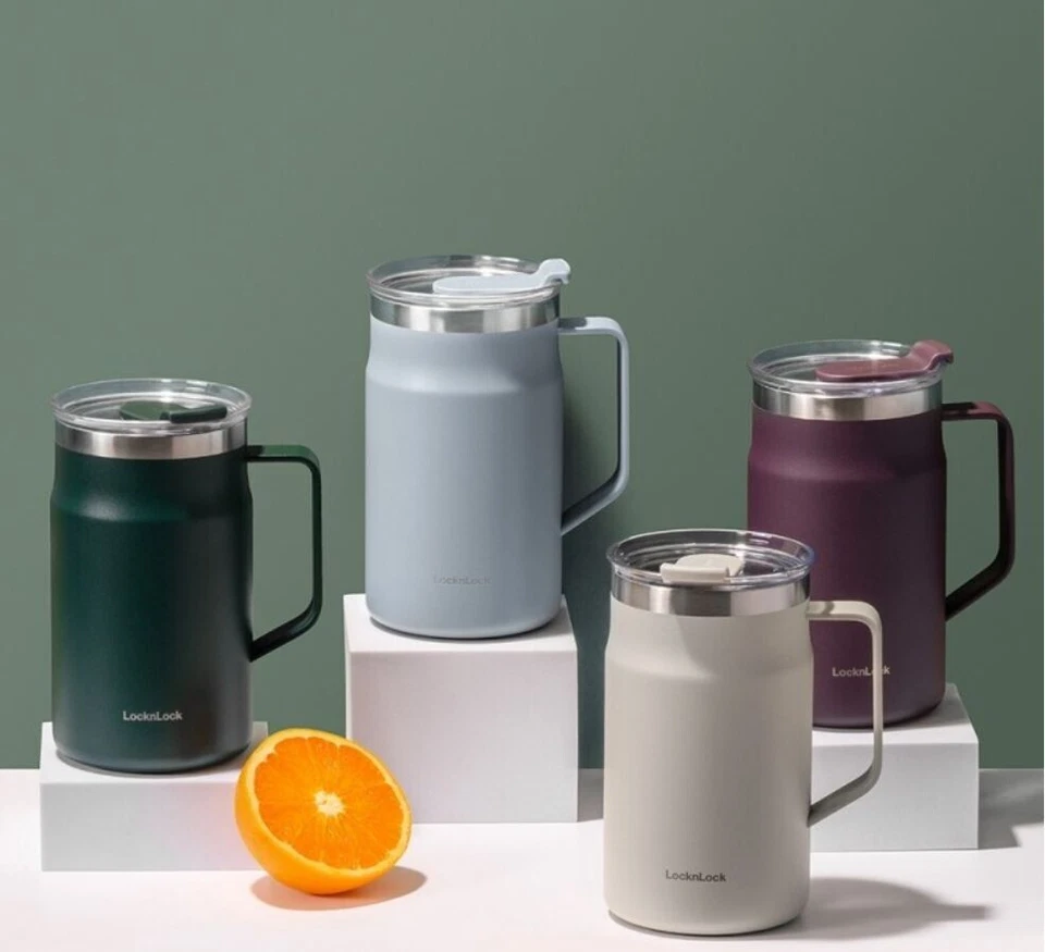 Taza LocknLock Metro vaso mango taza botella de agua oficina doble pared / 20,2 oz Foto 2 de 4
