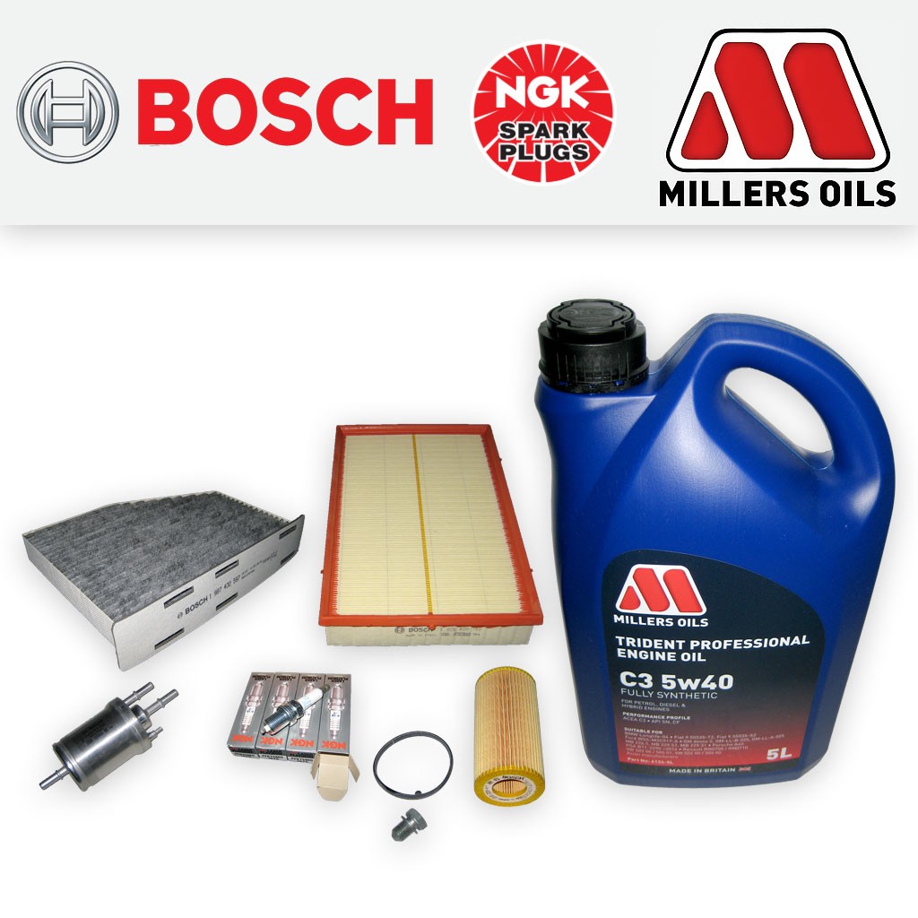 SERVICE KIT for AUDI TT (8J) TTS QUATTRO OIL AIR FUEL CABIN FILTERS PLUGS +OIL