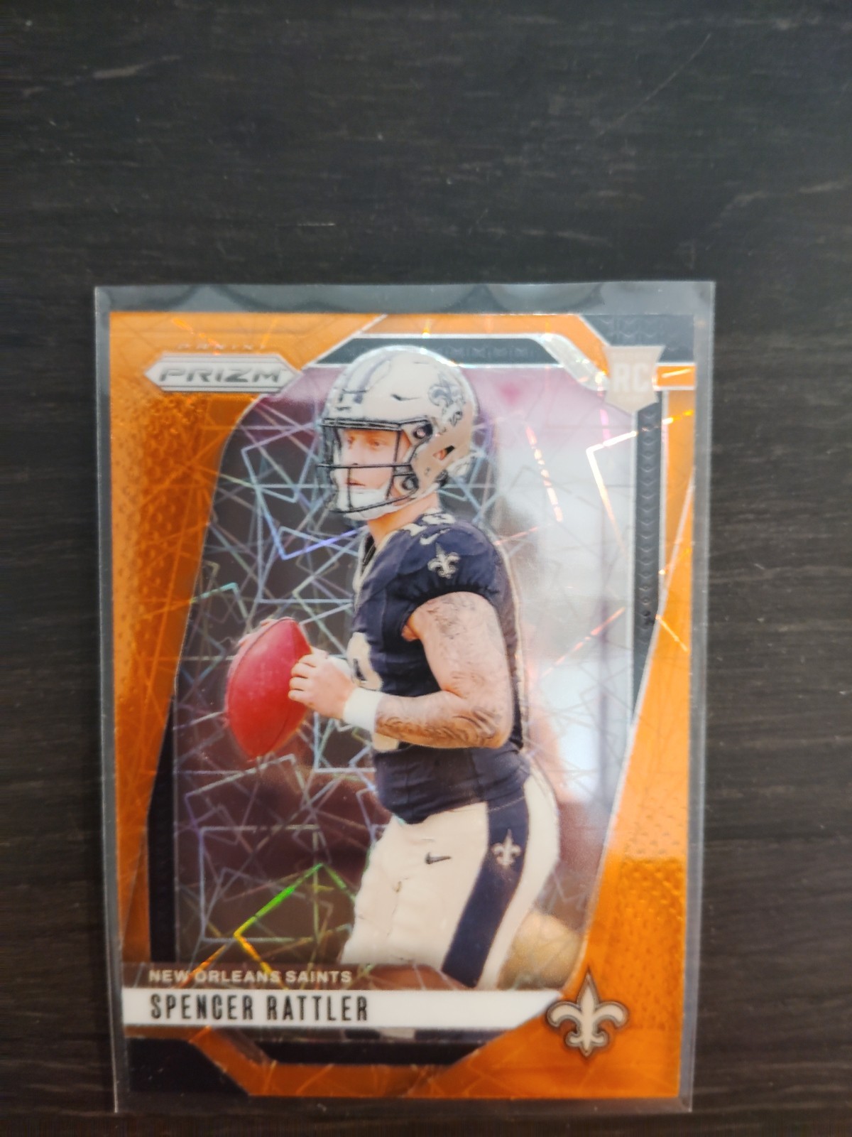 2024 Panini Prizm - Orange Cracked Ice Prizm #388 Spencer Rattler (RC)