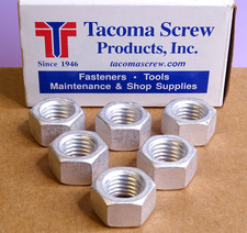 Aluminum Hex Nuts  3/4-10  tpi 6 pcs New 1 1/8" outside diameter Hardware Lot