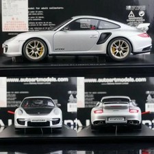 *SUPER RARE* Autoart 1/18 Porsche 911 (997) GT2 RS Silver / Carbon Hood 2010