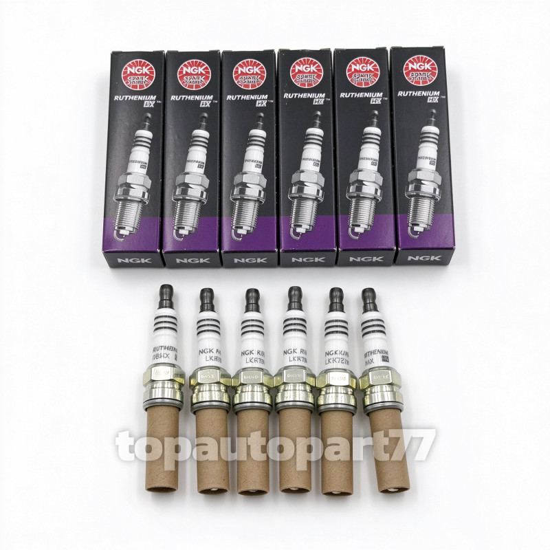 6PCS NGK LKR7BHX 94705 Ruthenium HX Spark Plugs Auto Engine Plug