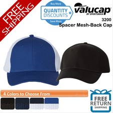 Valucap Men Spacer Mesh-back Cap six-panel, mid-profile mesh back 3200