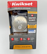 Kwikset 258 RDT 15 Satin Nickel SmartKey Low Profile Single Cylinder Deadbolt
