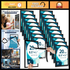 20 Pcs Magnetic Sign Holders 8.5x11'' Picture Frames for Wall Door Display