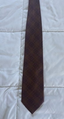 Robert Talbott Best of Class Silk Burgundy Gold Blue Geometric Woven Tie Classic