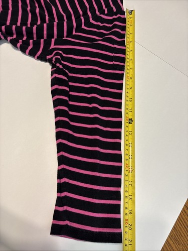 Polo Ralph Lauren Womens Striped Top 3X Black Pink Long Sleeve Tee Pony Polo - Picture 9 of 13