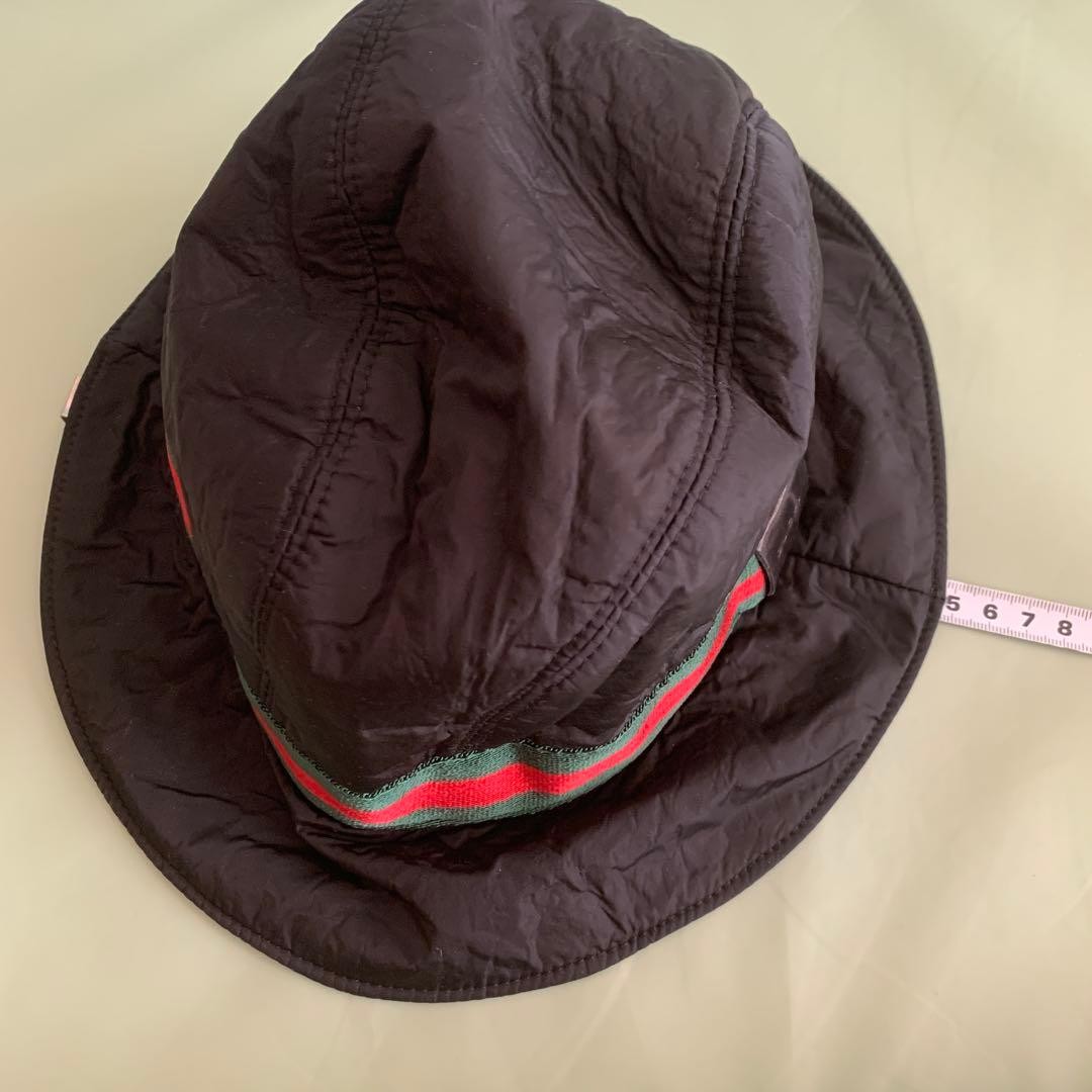 Gucci Bucket Hat Nylon Black Size M Women Authentic thumbnail 7