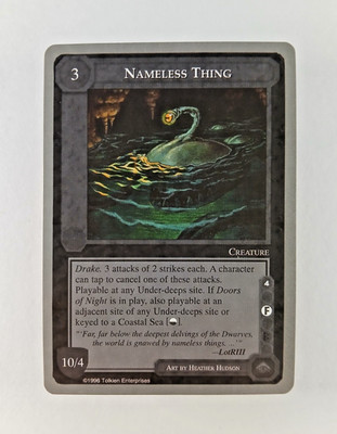 Nameless Thing - Middle Earth CCG card (1998 ICE) MECCG Silver Grey Border LotR