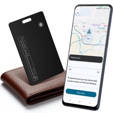 Wallet Tracker Card Air-Tag - for Android  iOS, Work with Google Find Hub  ...