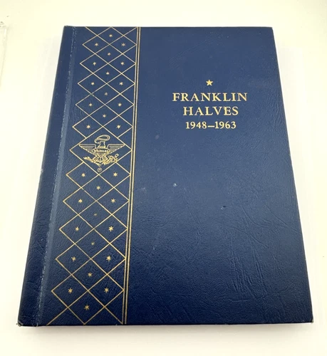 Complete 35 Pc Set BEN FRANKLIN Half Dollar 90% SILVER 1948 - 1963 WHITMAN ALBUM