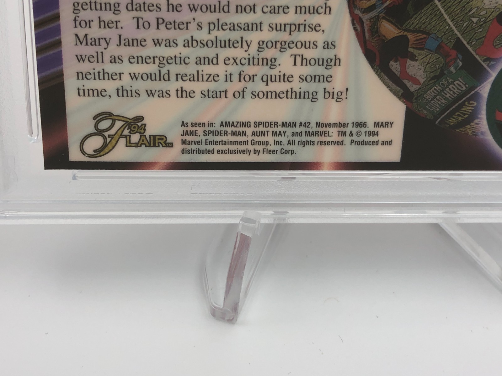 1994 MARVEL UNIVERSE Trading Card '94 FLAIR   MARY JANE #24  graded  PSA MINT 9 view 11