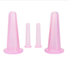 4Pcs Facial Cupping Set Silicone Massage Cups for Face Neck Body Skincare