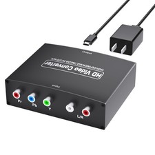 Component to Hdmi Converter, YPbPr R/L Audio to HDMI Converter Aluminum All...
