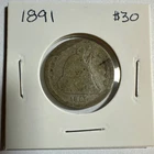 1891 Seated Liberty Half Dollar Silver 50C Circulated US Coin