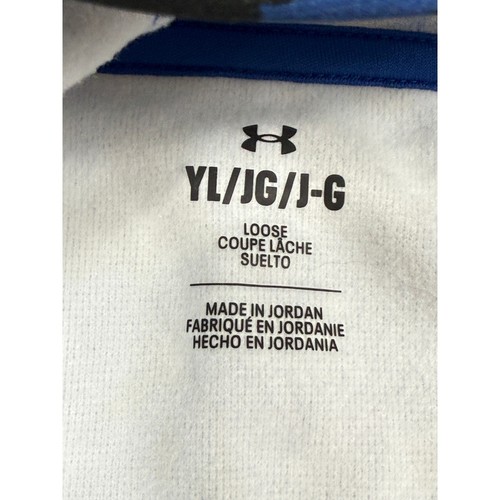 Under Armour Youth Size L Fleece Big Logo Printed Blue Camo NWT - Picture 3 of 14