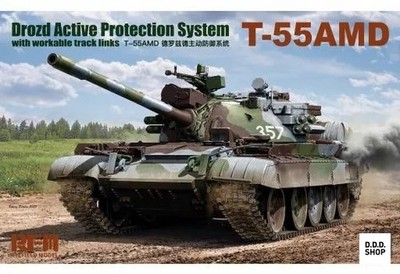 1/35 T-55Amd Medium Tank mit Schubladeanlage & beweglichem Gleis Rfm5091