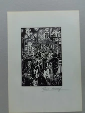 Frans Masereel, woodcut 1961