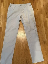 Jack Archer Jetsetter Pants Mens 33x36 stone Khaki Travel Tech Slim Golf Stretch