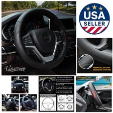 Luxury Microfiber Leather Steering Wheel Cover For F150 Tacoma Range Rover