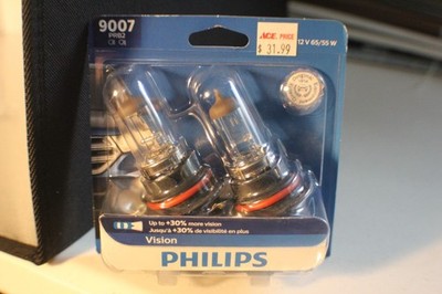 2 PACK PHILIPS 9007 PRB2 HEADLIGHT BULBS STANDARD VISION