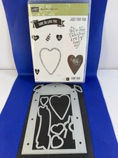 Stampin Up Sure Do Love You Stamp Set  Lots to Love Box Dies Bundle Retired