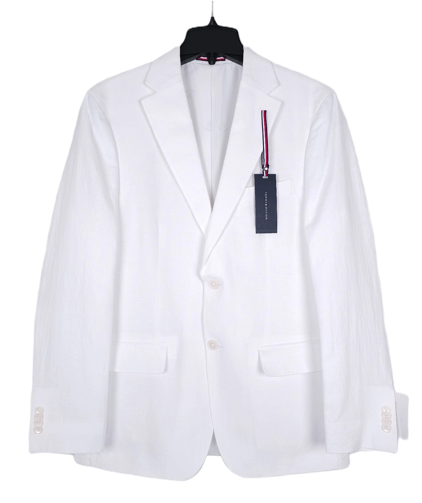 Tommy Hilfiger Mens Modern Fit Linen Sport Coat Blazer 38S White Solid NWT
Opens in a new window or