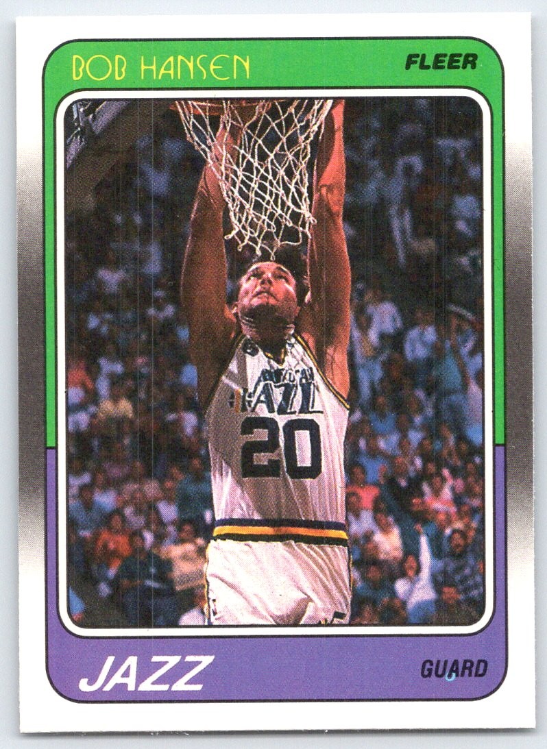 1988-89 Fleer #113 Bobby Hansen Utah Jazz