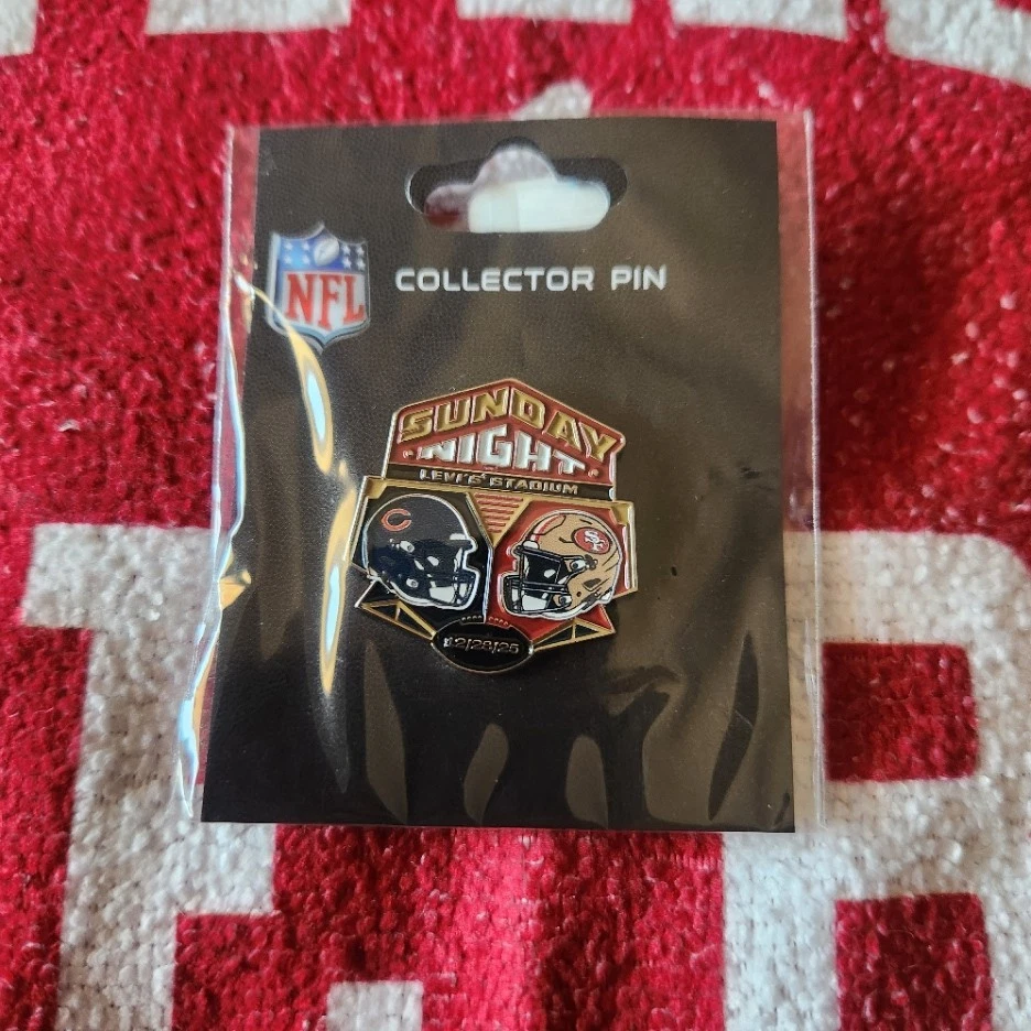 WINCRAFT 49ERS VS CHICAGO BEARS GAMEDAY PIN 12 28 2025 LEVI STADIUM #9 GAME DAY