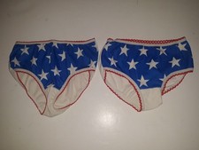 WONDER WOMAN KIDS GIRLS UNDEROOS Vintage 1978 Panty Set of 2 XS 2/4 S 4/6 RARE