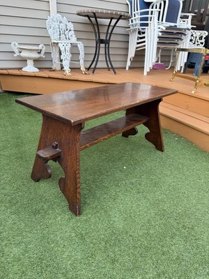Antique Arts and Crafts style Mousehole Bench For Restoration
