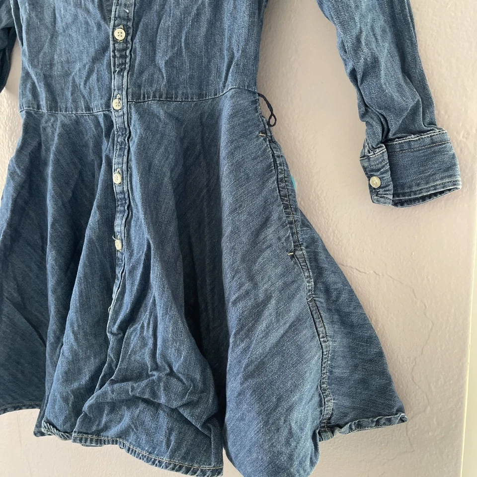 Vestido camisero vaquero Ralph Lauren para niños, abotonable, manga larga TALLA 5 Foto 3 de 4