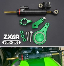 For Kawasaki Ninja ZX-6R ZX6R 2005-2006 CNC Steering Damper Stabilizer Mount Kit