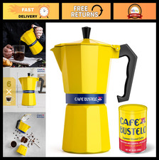 Stovetop Espresso Maker 300ml Moka Pot Coffee Percolator - Durable Aluminum, Hea