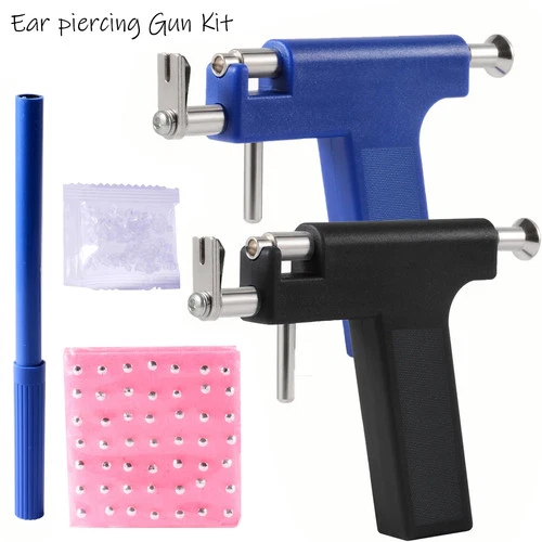 Professional DIY Ear Piercing Gun Body Nose Navel Tool Kit Jewelry with 98 Studs - product listing photo