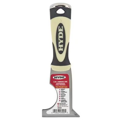 Hyde 06992 Painters Tool, Length 8 In, Blade Width 2 1/2 In, Carbon Steel,